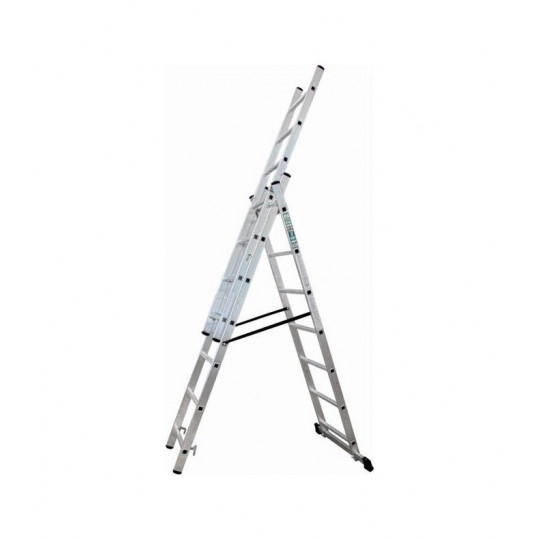 Aluminum 3 piece ladder 5,3m 3x9 S-40557 STALCO