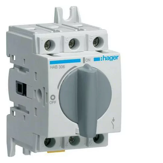 Rozłącznik izolacyjny 3P 63A HAB306 Hager Rozłącznik izolacyjny 3P 63A HAB306 Hager