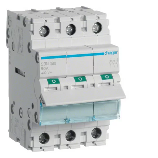 HAGER SBN390 3P 100A Isolation Disconnector