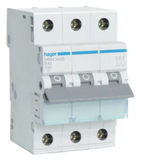 MBN340E 3P B40A overcurrent circuit breaker Hager