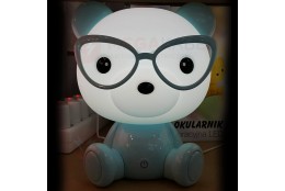 Lampka nocna dziecięca LED MIŚ niebieski 2,5W 308252 Polux