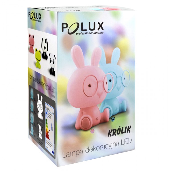Lampka nocna dziecięca LED MIŚ niebieski 2,5W 308252 Polux