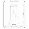 AVOLA 3xE27 pendant lamp over table 3 colors 316585 IL MIO POLUX