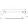 Klucz płasko-oczkowy z grzechotką 10mm YT-1653 YATO