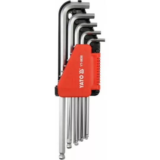 Allen wrenches with spherical tip 1-16 3-8 inch set of 12 pieces YT-5838 YATO Allen wrenches with spherical tip 1-16 3-8 inch set of 12 pieces YT-5838 YATO
