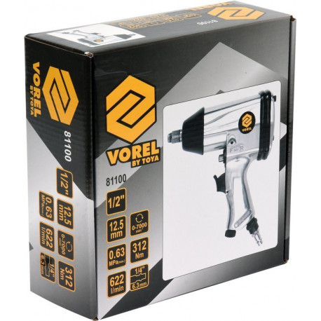 Klucz pneumatyczny udarowy 1/2 cala 312 Nm 81100 VOREL