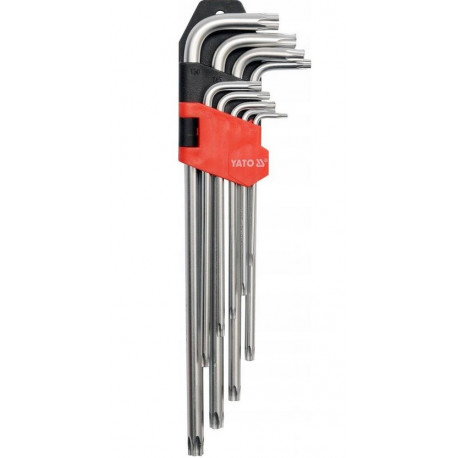 Klucze imbudowe torx z otworem T10-T50 komplet 9 sztuk YT-0512 YATO