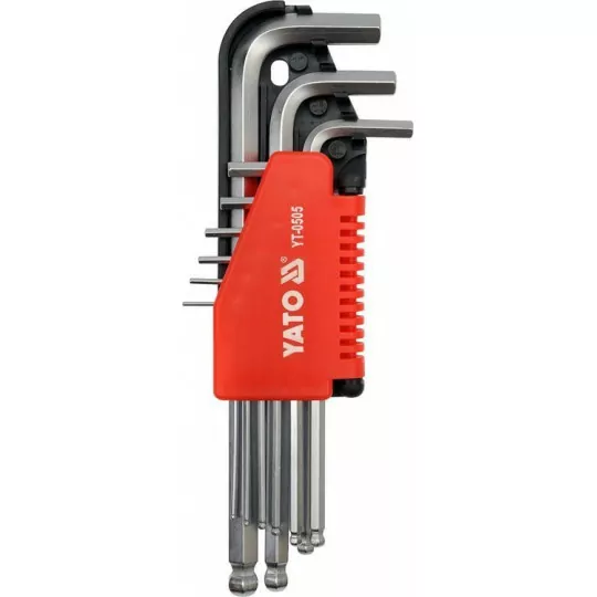 Klucze imbusowe hex kula 1,5-10mm komplet 9 sztuk YT-0505 YATO
