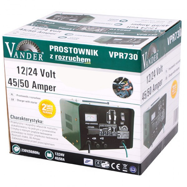 Prostownik z rozruchem 12/24V 80A VPR730 VANDER