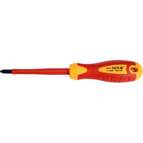 Wkrętak krzyżakowy PZ2x100mm izolowany 1000V YT-2826 YATO