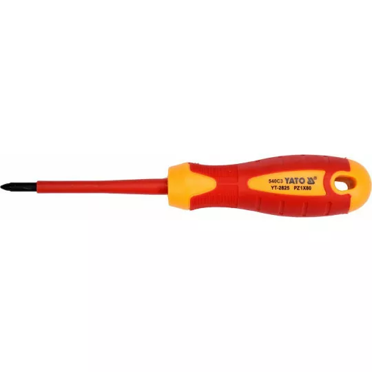 Wkrętak krzyżakowy PZ1x80mm izolowany 1000V YT-2825 YATO Wkrętak krzyżakowy PZ1x80mm izolowany 1000V YT-2825 YATO