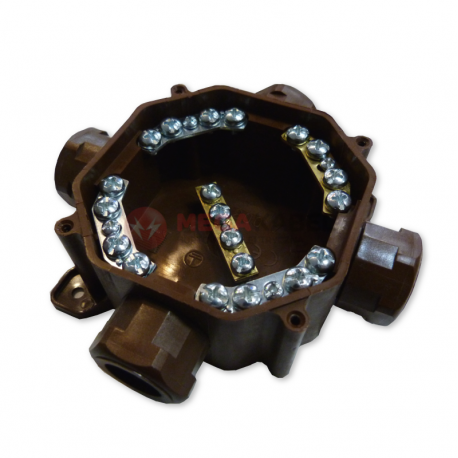 Puszka hermetyczna A.0035BR IP67 PG16 (5x4) brązowa