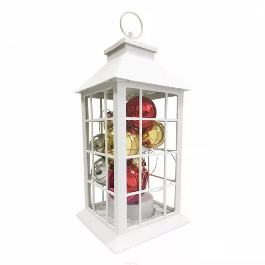 LED decorative lantern white with bubbles 312822 3xAA POLUX