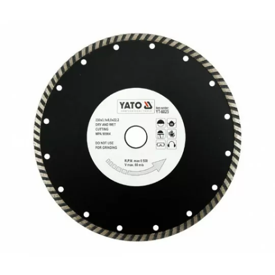 Tarcza diamentowa 1x8.0x22 2mm turbo YT-6025 YATO Tarcza diamentowa 1x8.0x22 2mm turbo YT-6025 YATO