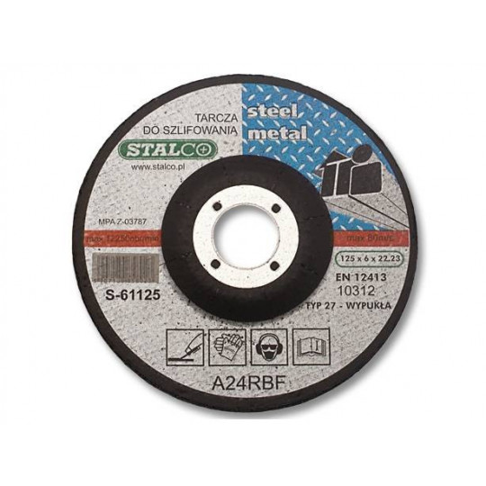 Metal grinding disc 125x6,0 S-61125 Stalco