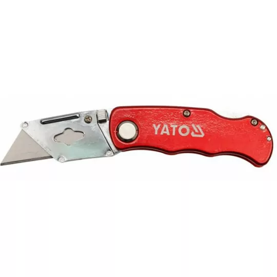 Knife with trapezoidal blade 61x33x0.5mm folding YT-7532 YATO Knife with trapezoidal blade 61x33x0.5mm folding YT-7532 YATO