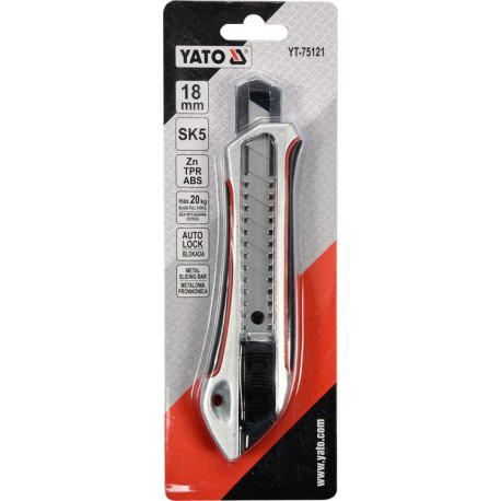 Nożyk z ostrzem łamanym 18mm YT-75121 YATO
