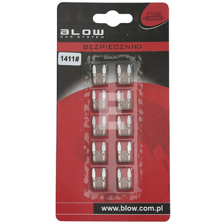 Bezpiecznik samochodowy MINI 5A blister 10 sztuk 1411BLOW