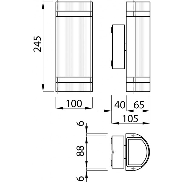 Lampa kinkiet ogrodowy SILVA 2xGU10 GTV