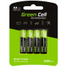 4xAA HR6 2000mAh rechargeable batteries Green Cell GR02