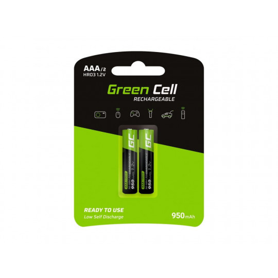 Akumulatorki 2xAAA HR03 950mAh Green Cell GR07