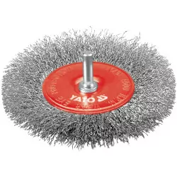 Szczotka tarczowa z trzpieniem drut karbo. YT-4758