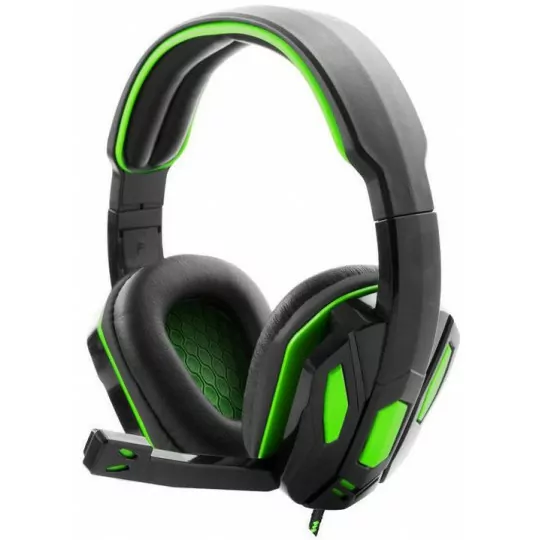 Wired headphones with microphone SNAKE EGH340 green ESPERANZA