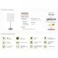 AGNES White E14 40W STRUHM desk lamp