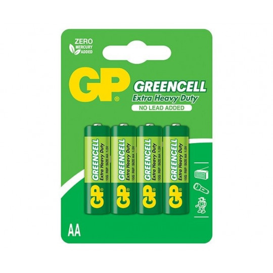 GP Greencell 1.5V AA R6 battery pack of 4 pieces 15G-U4 GP battery