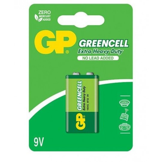 GP Greencell 9V 6F22 battery pack 1 piece 1604G-U1 GP