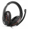 Słuchawki z mikr.nausz. GEMBIRD GHS-402 black/red