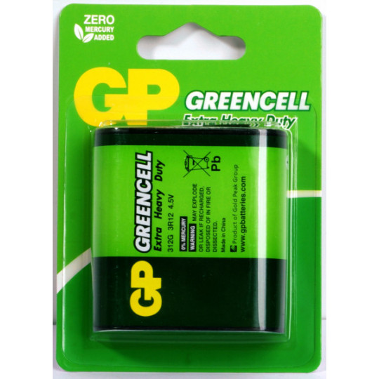 Bateria GP Greencell 4.5V płaska 312G-U1