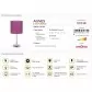 AGNES Purple E14 40W STRUHM desk lamp
