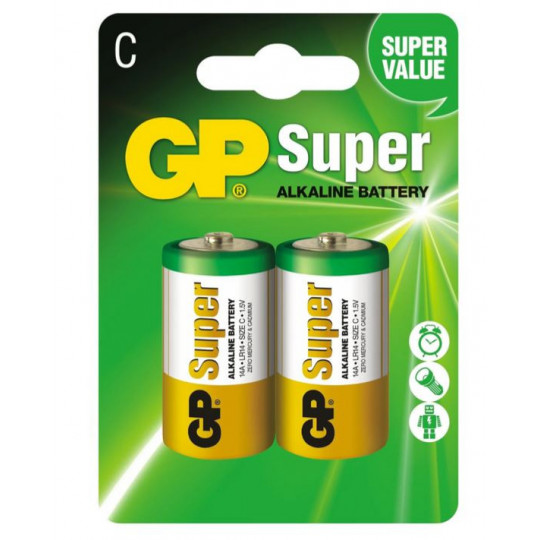 GP PowerPlus 1.5V 14C R14S battery pack of 2 pieces GP