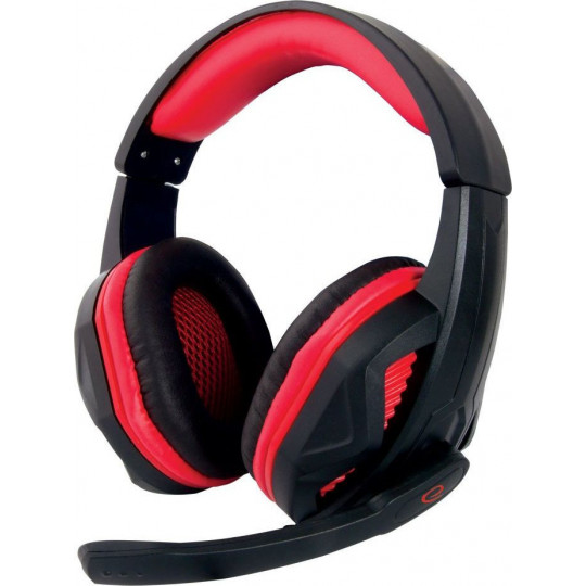 Słuchawki przewodowe z mikrofonem nauszne ARROW EGH360 red ESPERANZA