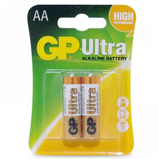 GP Ultra Alkaline AA LR06 B2 2 piece battery
