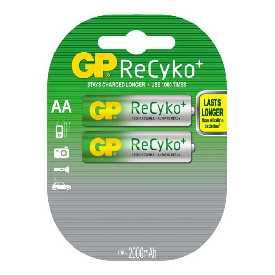 Akumulatorki GP ReCyko+ AA 2000mAh Black (op.2szt)