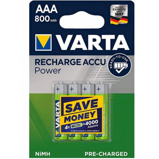 VARTA Longlife R3 800mAh 56703 pack of 4 VARTA rechargeable batteries