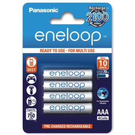 Akumulatorki Eneloop AAA 750mAh 4 sztuki Panasonic