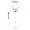 Lampa podłogowa ABBAZIA white E27 IL MIO 310491