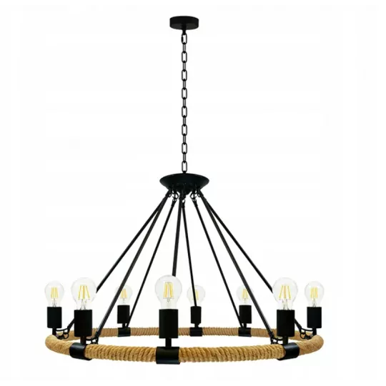 Lampa sufitowa wisząca ROPE ARTHUR 8xE27 koło IL MIO