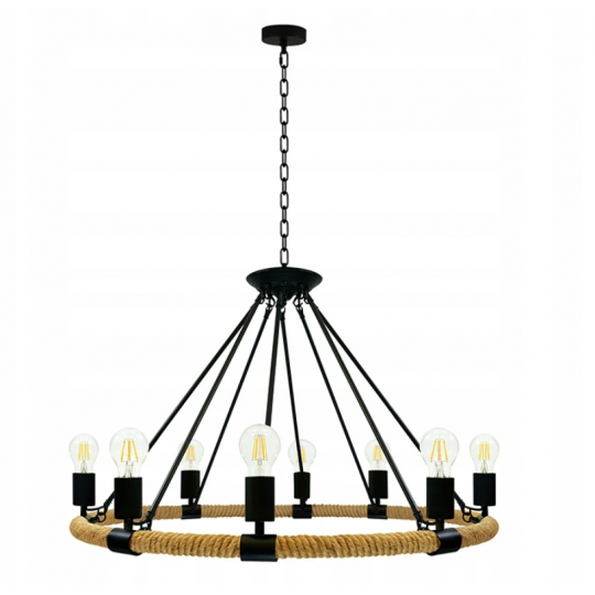 ROPE ARTHUR 8xE27 pendant ceiling lamp by IL MIO