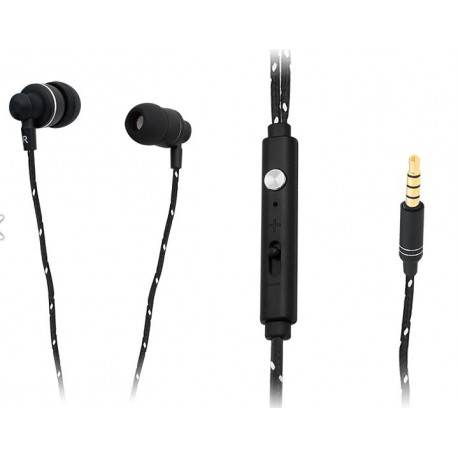 Słuchawki douszne z mikrofonem B-100 Black 32-810 BLOW