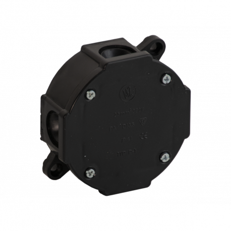 Puszka czarna nadtynkowa 79x79x37x IP41 075-05 Viplast