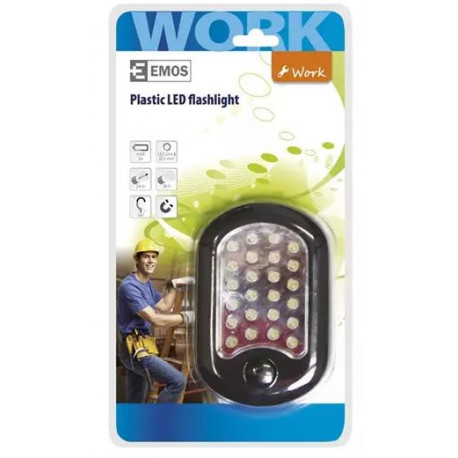 Latarka LED 24+3 z magnesem i uchw. P3829 Emos