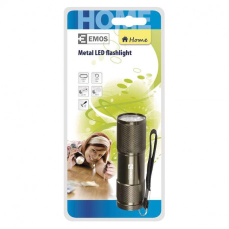 Latarka metalowa LED tytan Emos