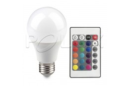 LED RGB SMART E27 bulb + remote control 6W Polux.