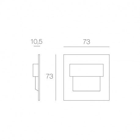 Tango LED Szlif WW 0,8W 10V IP20 Skoff