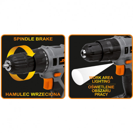 Wiertarko-wkrętarka udarowa 18V 1,3Ah 78974 STHOR