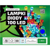 Lampki choinkowe 100 LED łańcuch gniazdo niebieskie wewnętrzne OKEJ LUX